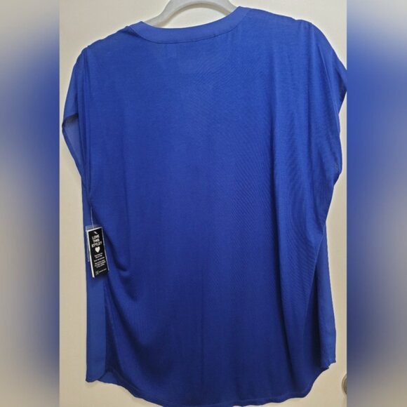 INC International Concepts Royal Blue Blouse - Picture 2 of 3